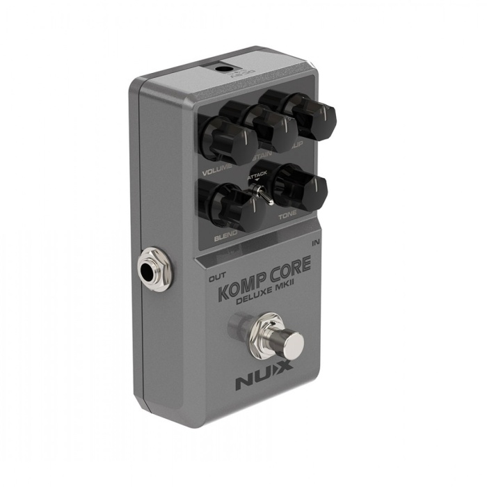 NUX NCC-2 Komp Core Deluxe MKII (Profesyonel - Kompresör Pedalı) | Paralel Kompresyon (Blend Kontrolü), 3 Farklı Kompresör Modu (Clip/Clean/Normal), Sinyal Dengeleyici | Ölçüler: 122 x 72 x 47 mm