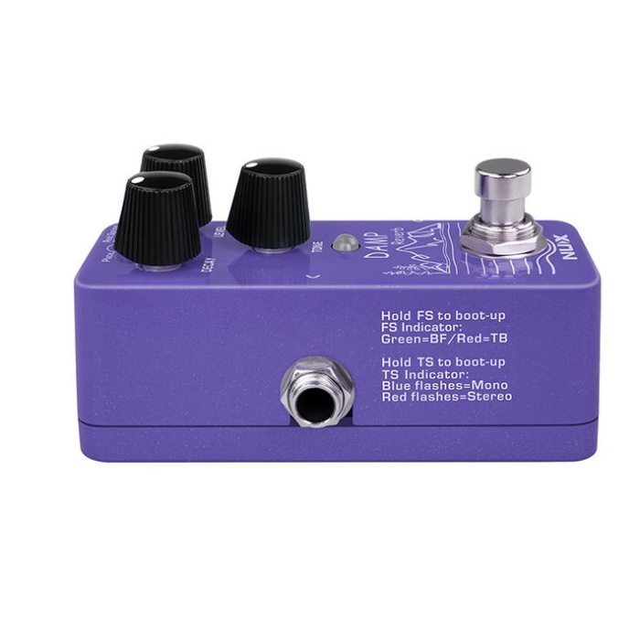 NUX NRV-3 Damp Reverb (Profesyonel - Üçlü Yankı Efekti) | Plate, Spring ve Hall Reverb Modları, Dahili Shimmer Efekti, True Bypass veya Buffer Seçeneği | Ölçüler: 94 x 51 x 53 mm