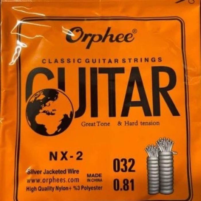 Orphee NX-2 Klasik Gitar Si (B) Teli - 2. Tel (Aksesuar - Yedek Tek Tel) | Dayanıklı Naylon Materyal, Kararlı Akort Yapısı, Zengin ve Parlak Ses Karakteri | Uyum: Tüm Klasik Gitarlar