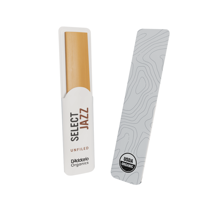 DAddario ORRS05TSX2H Organic Select Jazz Unfiled Tenor Saksafon Kamışı No: 2 Hard (Profesyonel/Caz) - 5li Paket | Kimyasalsız Organik Tarım Sertifikalı ve Güçlü Projeksiyon