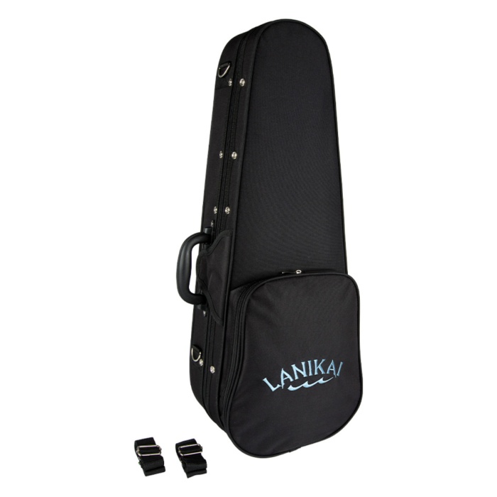 Lanikai QM-BKCEG Quilted Maple Elektro Guitalele - Siyah (Profesyonel - Sahne Serisi) | Kapitone Akçaağaç (Quilted Maple) Gövde, Dahili Preamp ve Akort Cihazı, Guitalele Formunda Geniş Ses Aralığı | Ölçüler: 17 İnç Skala / 6 Telli