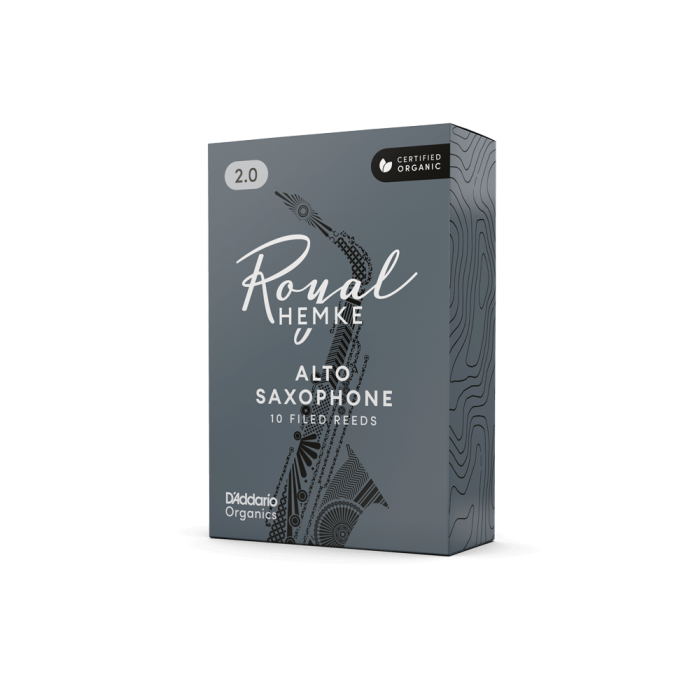 DAddario RHKP10ASX200 Frederick Hemke Alto Saksafon Kamışı No: 2.0 (Profesyonel) - 10lu Paket | Kısa Vamp, Fransız Kesim ve Koyu/Zengin Tını