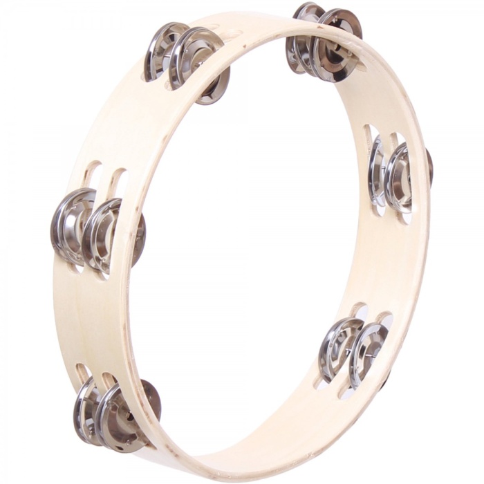 Cox T9-12 Deri Tef (Eğitim - 9 İnç) | Hakiki Deri Yüzey, Tek Sıra Zilli Ahşap Kasnak, Geleneksel Ritim Eğitimi İçin İdeal | Ölçüler: 9 İnç Çap