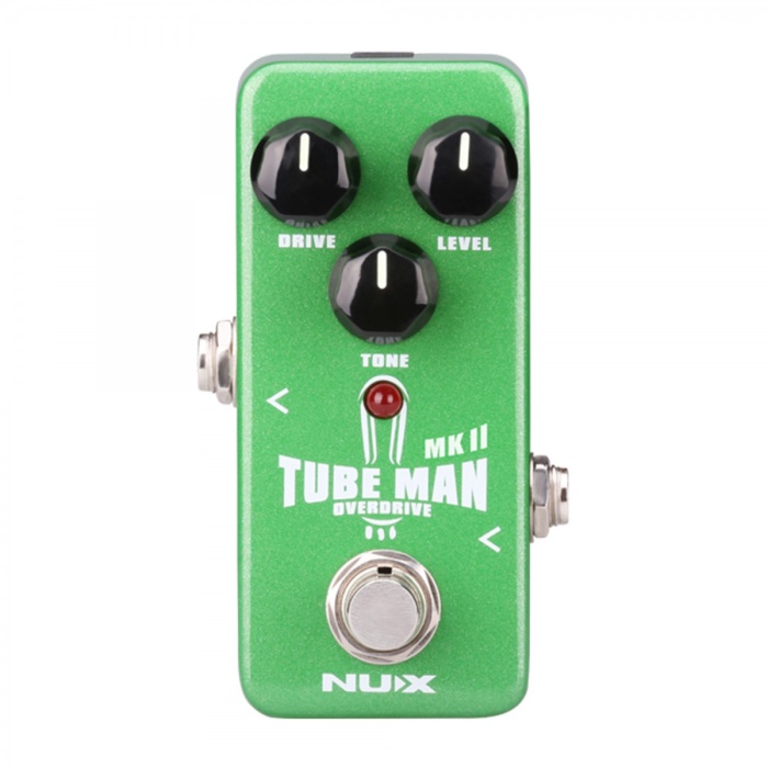 NUX TUBEMANMCMKII Tube Man MKII Mini Overdrive Pedalı | Tüplü Amfi Sıcaklığında Drive Tonları, Ultra Kompakt Tasarım ve True Bypass