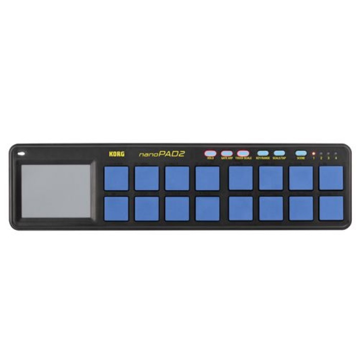 Korg NANOPAD2-BLYL | 16 Pad Dokunmatik USB Kontrolcü - Mavi-Sarı