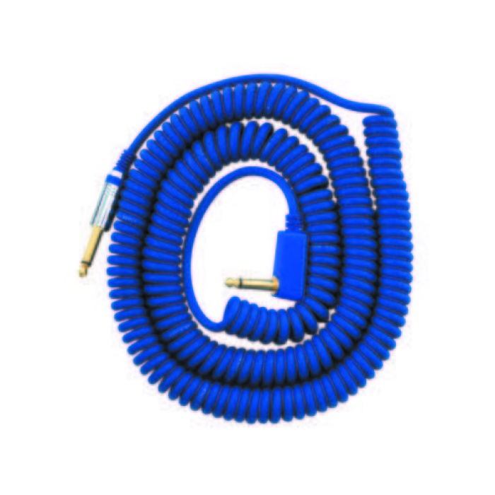 Vox VCC-90-Bl Vintage Coiled Cable | Mavi 9 Metre Spiral Gitar Kablosu