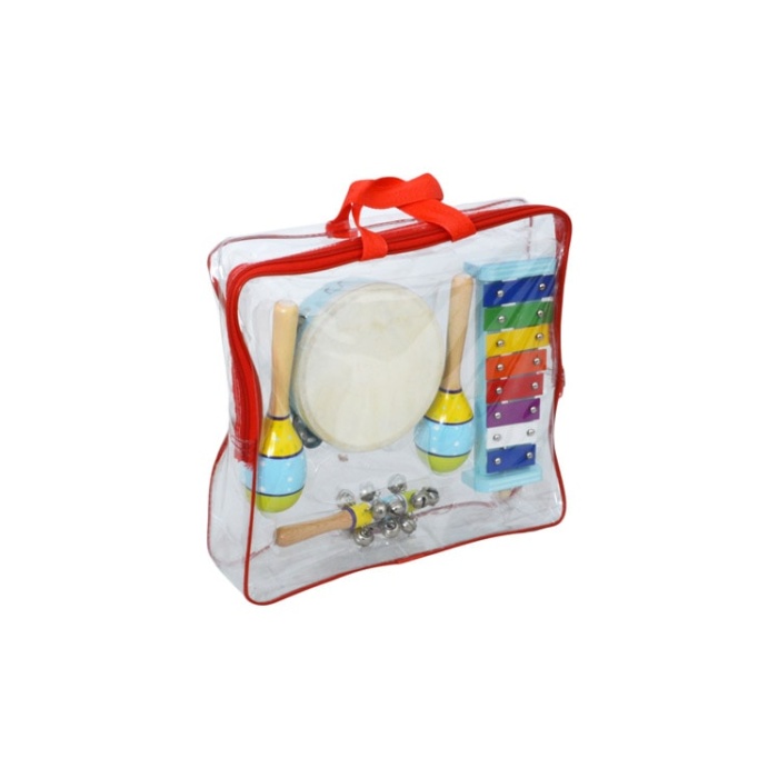 Manuel Raymond MRPS4 Orff Ritim Seti - 4 Parça (Eğitim - Okul Öncesi) | Tef, Shaker, Üçgen Zil ve Ritim Çubukları, Çocuk Gelişimine Uygun Güvenli Materyal | Uyum: Anaokulu ve İlkokul Müzik Eğitimi