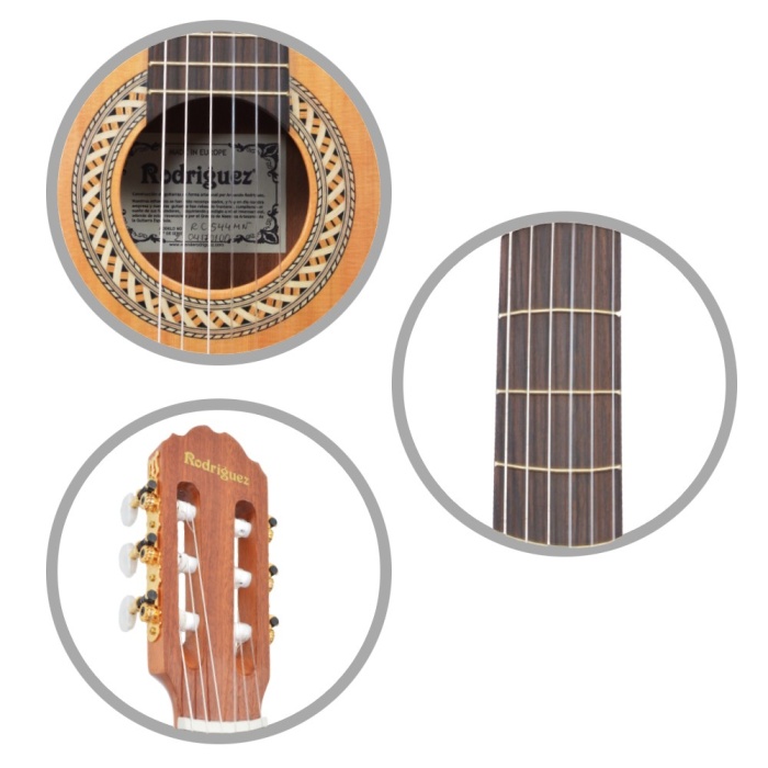 Rodriguez RC544MN Klasik Gitar (4/4 Gül) | Tam Boy Öğrenci Gitarı Sap Ayarlı