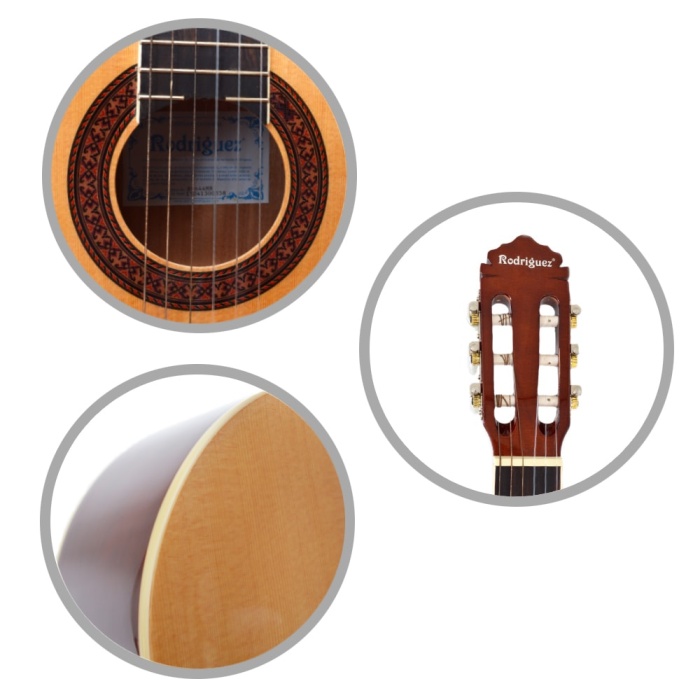 Rodriguez RC644MN Klasik Gitar (4/4 Mat) | Mat Cila Doğal Ahşap Hissi