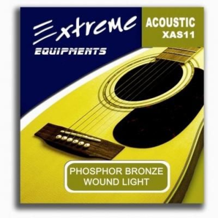 Extreme XAS11 Akustik Gitar Tel Takımı | Bronz Alaşım Parlak ve Uzun Ömürlü
