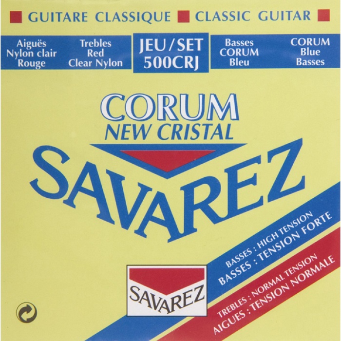 Savarez 540CRJ Klasik Gitar Tel Seti - New Crystal HT Classic Mixed (Karışık Tansiyon) | New Crystal Naylon Tizler (Normal) ve HT Classic Baslar (High), Dengeli Ses Dağılımı | Uyum: Mixed Tension (Karma)
