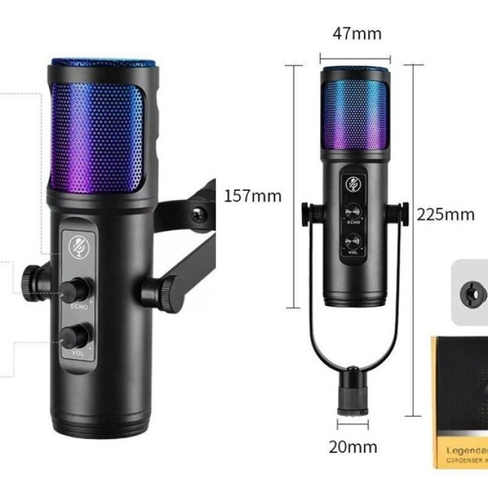 Nemesis BM700KIT Profesyonel Mikrofon Kayıt Seti | Kondenser Mikrofon, Shock Mount ve Masa Standı Dahil Başlangıç Seviyesi Podcast Seti