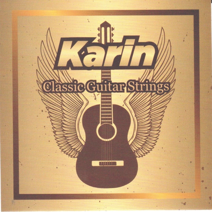 Karin K-1060 Klasik Gitar Tel Seti - Takım (Eğitim - Normal Tansiyon) | Gümüş Kaplama Bakır Sarım Baslar, Şeffaf Naylon Tizler, Başlangıç Seviyesi İçin Yumuşak Çalım | Uyum: Tüm Standart Klasik Gitarlar
