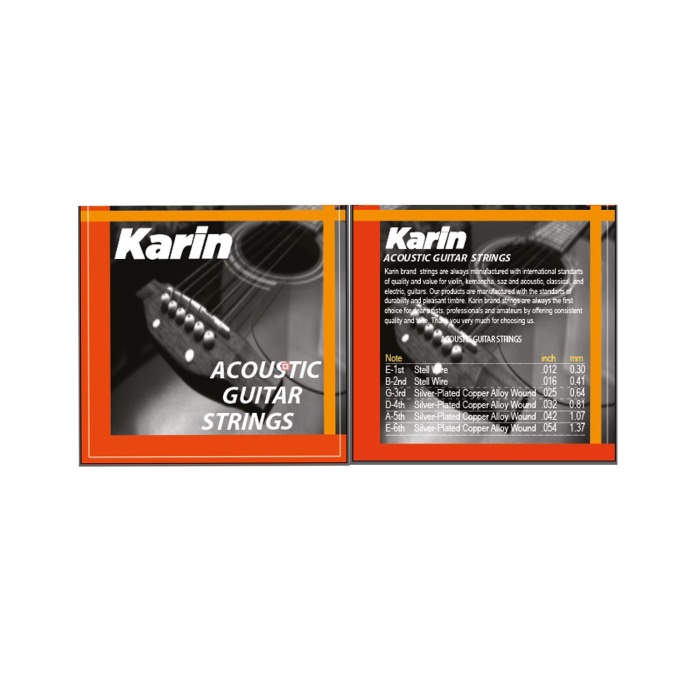 Karin Strings K-206 Akustik Gitar Teli Seti | Fosfor Bronz Sarım Zengin Harmonikler Parlak ve Net Tiz Sesler