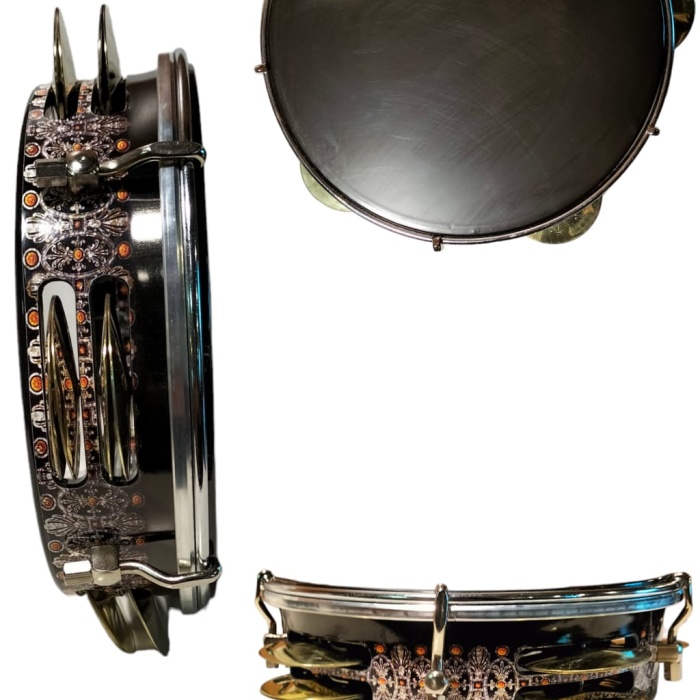 Rhythm Percussion PTASPZ Sedef Kaplama Pirinç Zilli Tef | Göz Alıcı Sedef İşçiliği Parlak Zil Tınısı Profesyonel Perküsyon Serisi