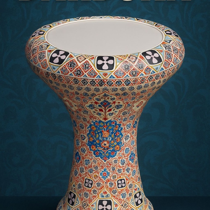 Rhythm Percussion RTM5300 Çömlek Darbuka - Mozaik Model (Profesyonel - Toprak) | El İşçiliği Seramik Gövde, Mozaik Desen Kaplama, Geleneksel Toprak Tınısı | Ölçü: 29 cm Dış Çap / 44 cm Yükseklik