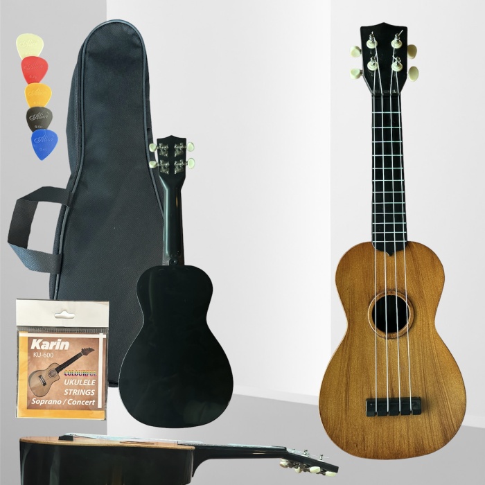 Hawaiian XU21-1-NT Naturel Soprano Ukulele (4 Telli) | Doğal Ahşap Görünüm, 4 Telli Standart Yapı, Öğrenci ve Hobi Kullanımı İçin Uygun