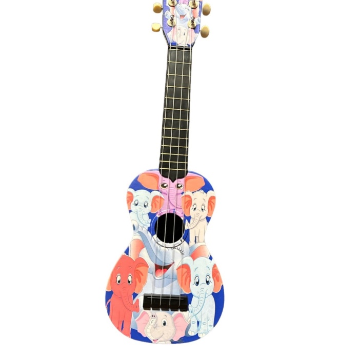 Hawiian XU21ELP Soprano Ukulele (Fil Desenli) | Sevimli Fil Karakterli Kapak Yüksek Kaliteli Ihlamur Ağacı Sıcak Tonlar