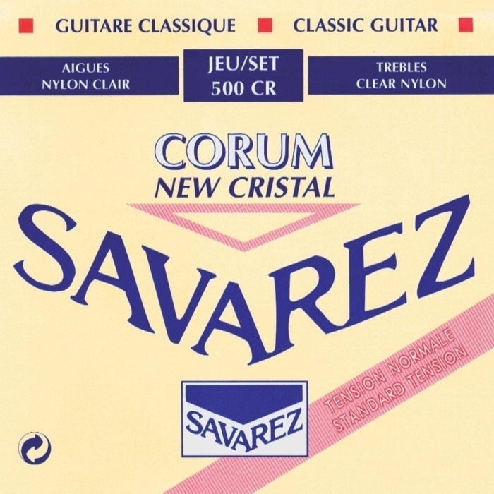 Savarez 656137 Corum New Cristal 500Cr Takım Klasik Gitar Teli | Parlak ve Net Ses, Uzun Ömürlü Kullanım, Yüksek Korozyon Direnci