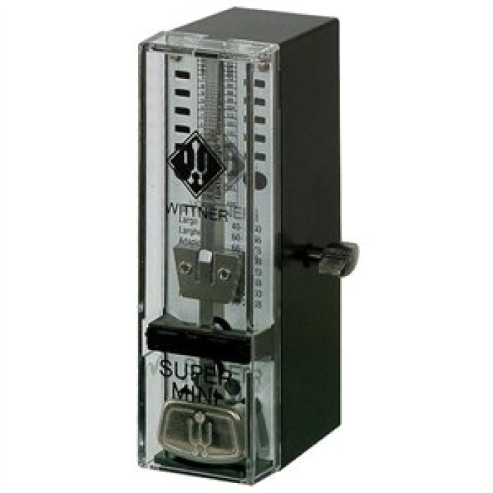 Wittner 886051 Siyah Supermini Taktell Metronom | Parlak ve Net Ses, Uzun Ömürlü Kullanım, Yüksek Korozyon Direnci