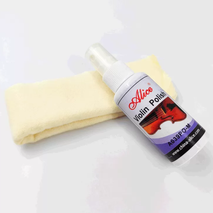 Alice A039PO-M Keman Temizlik ve Bakım Seti | Enstrüman Cilasını Koruyan ve Parlatan Özel Formül Mikrofiber Bez Dahil Kapsamlı Bakım