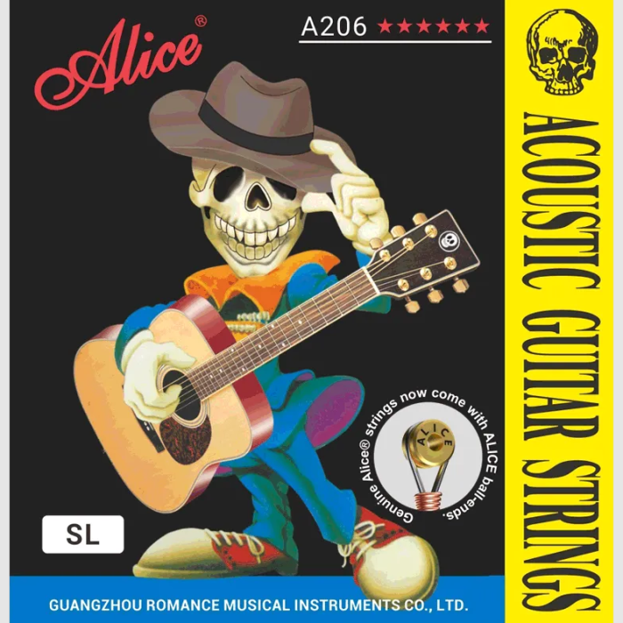 Alice A206-SL Akustik Gitar Teli (11-52 Super Light) | Bakır Kaplama ile Sıcak Akustik Tını Kolay Bend İmkanı ve Rahat Çalım