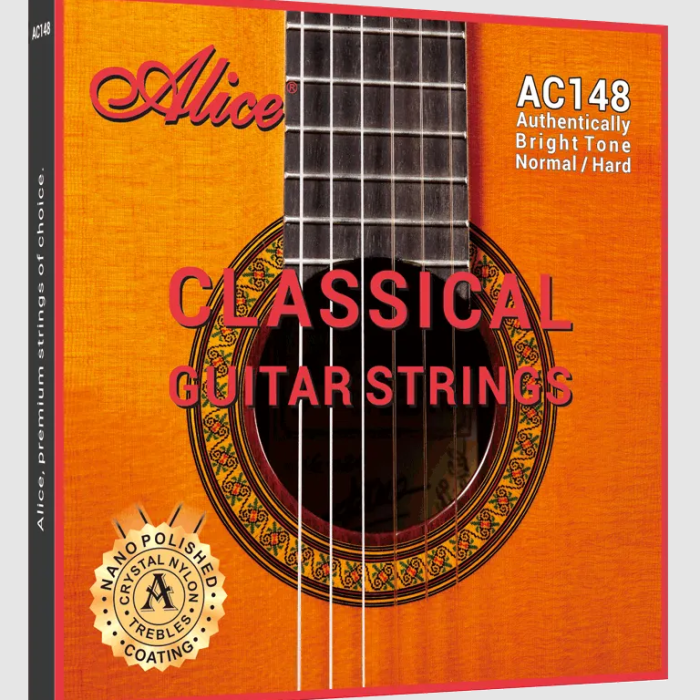 Alice AC148-N Kristal Klasik Gitar Teli (Normal) | Üst Düzey Malzeme Seçimi Konser Salonları İçin İdeal Ses Yayılımı ve Hassasiyet