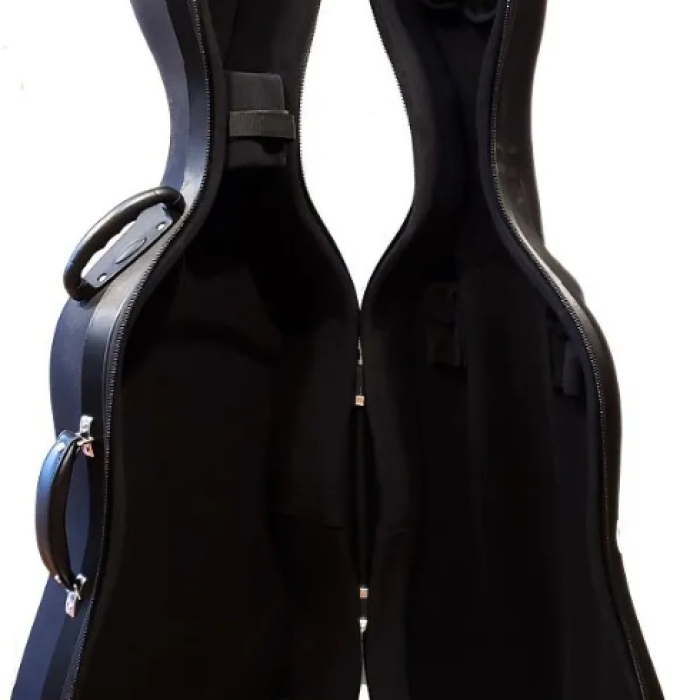 Picaldi BGC1600-BLACK Siyah Çello Kutusu | Darbeye Dayanıklı Sert Kabuk Tekerlekli Mekanizma ile Güvenli ve Kolay Taşıma