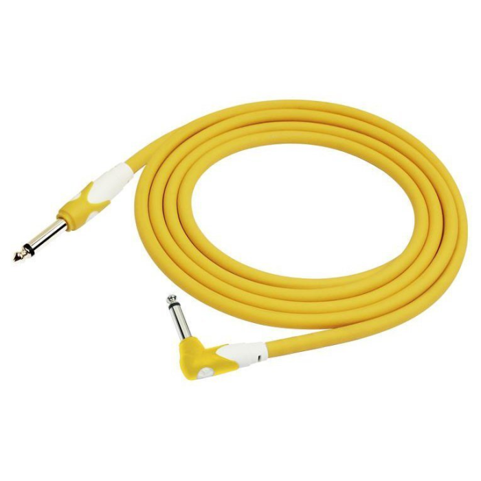 Kırlın LGI-202-3M-YE Sarı L Uçlu Kablo (3 Metre) | Sahne Kullanımı İçin Görünür Sarı Renk Yüksek Kaliteli İletken ve Güçlü Jaklar