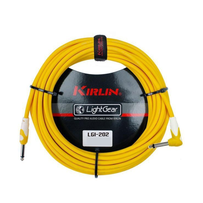 Kırlın LGI-202-3M-YE Sarı L Uçlu Kablo (3 Metre) | Sahne Kullanımı İçin Görünür Sarı Renk Yüksek Kaliteli İletken ve Güçlü Jaklar