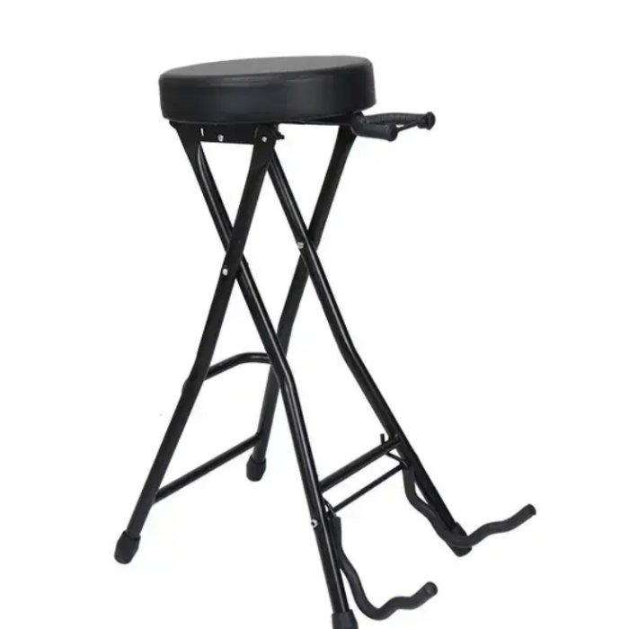 HBK MA81 Standlı Gitar Sehpa ve Taburesi | Müzisyenler İçin Hem Oturma Alanı Hem Gitar Standı Sunan İnovatif ve Konforlu Tasarım