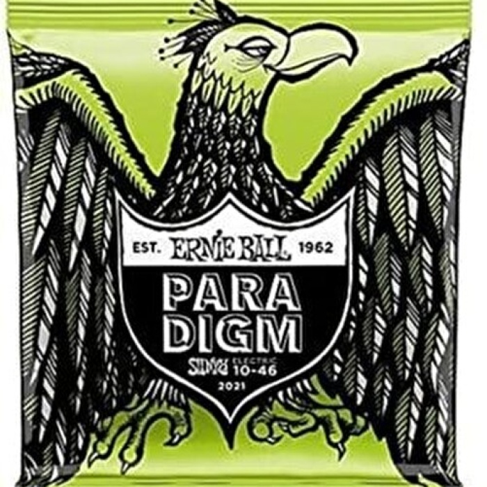 Ernie Ball P02021 Elektro Gitar Tel Seti - Paradigm Regular Slinky (Üst Segment - Kırılmaz Seri) | Plazma Takviyeli Çelik Çekirdek, Maksimum Dayanıklılık ve Paslanma Direnci | Ölçü: .010 - .046 (6lı Tam Takım Set)