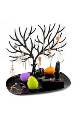 Geyik Tasarımlı Takı Standı Siyah