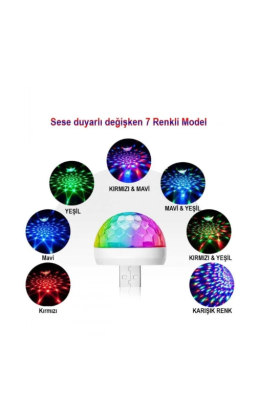 Usb Girişli Sese Duyarlı Disko Topu