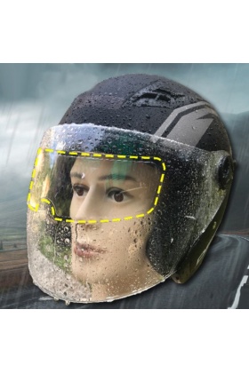 MOTOSIKLET  KASKI İÇIN YAĞMUR KAYDIRICI