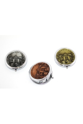 Metal Ayasofya Kabartmalı El Aynası