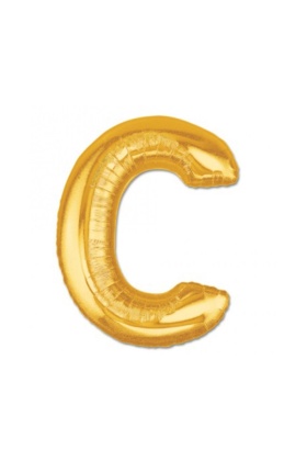 Altın Sarısı Folyo C Harfi Balon 1 Metre