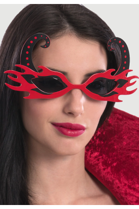 Kırmızı Alevli Parti Gözlüğü