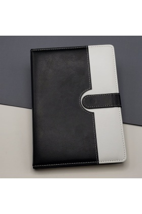 Tarihsiz Ajanda Defter Siyah Beyaz Renk