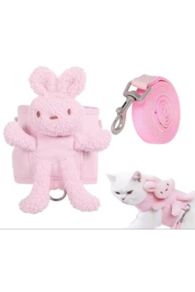 Evcil Hayvan Peluş Ayıcıklı Göğüs Gezdirme Tasması Set