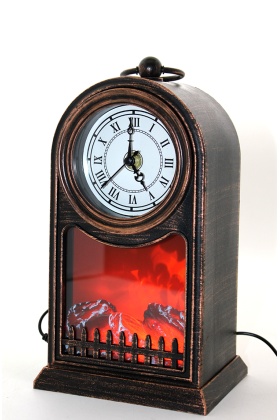 LED Işıklı Saatli Şömine - Model 1