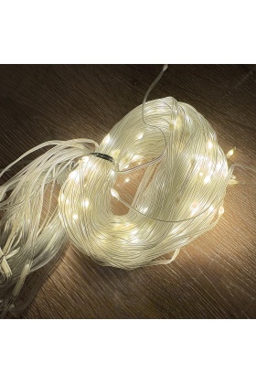 2x2 Perde 192 LED Sarı Işık - 8 Fonksiyonlu