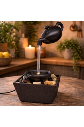 LED Demlik Tasarımlı Şelale Süs Havuzu