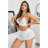 Venlisa Dantel ve Tül Detaylı Seksi Kadın Fantezi Gecelik Takımı V2702