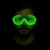 Yeşil LED Işıklı Parti Gözlüğü – Neon 3 Modlu