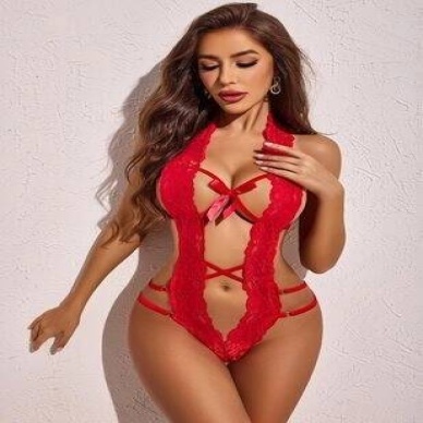 Venlisa Dantelli Derin Dekolteli Seksi Body V2906