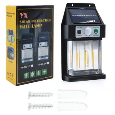 Güneş Enerjili Hareket Sensörlü Duvar Lambası