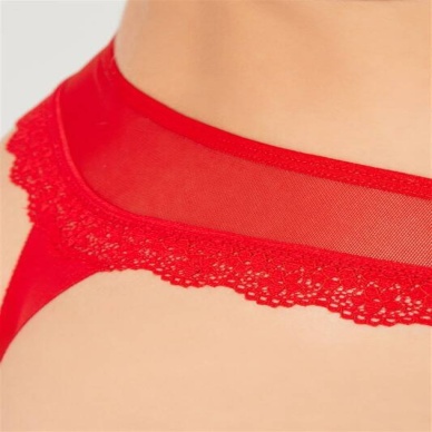 Tül ve Dantel Detaylı Kadın Tanga V6103