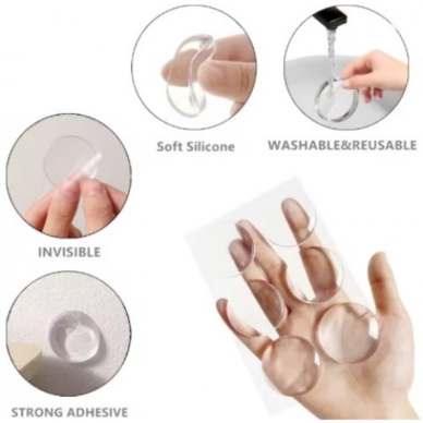 Şeffaf Silikon Mobilya ve Kapı Durdurucu Darbe Pedi 4lü Set
