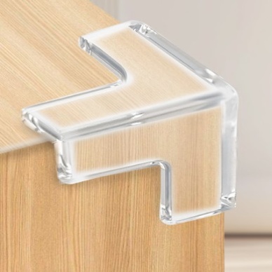 8li Set Silikon Şeffaf Masa Kenarı Koruma Aparatı